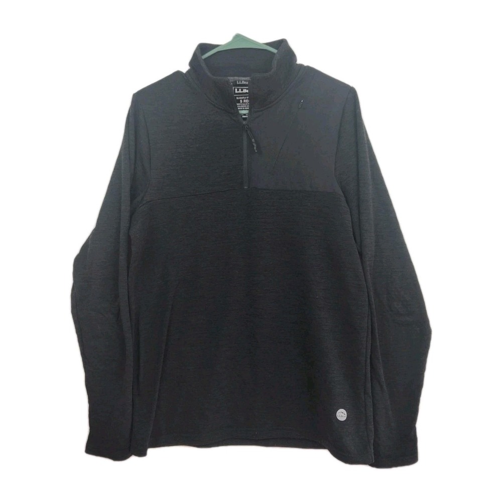 🔥L.L. Bean men's pullover jacket, 1/4 zip, Slightly fitted size S reg, black